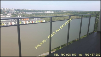 Folia na szyby balkonowe- folia prywatyzująca -oklejamy balkony Odkryta, Ksiązkowa, Swiatowida, Płużnicka, Mehoffera, Modlińska