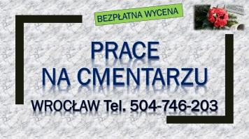 Cmentarz Kiełczów, pomnik, t. 504-746-203. Nagrobek, montaż przez Zakład Kamieniarski.  Zakład Kamieniarski Cmentarz Kiełczowska