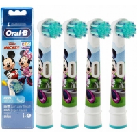 Oryginalne 4x Końcówki do szczoteczki Oral-B Braun STAGES Kids Myszka Miki  dla dzieci 3+