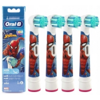 Oryginalne 4x Końcówki do szczoteczki Oral-B Braun STAGES Kids Spiderman  dla dzieci 3+