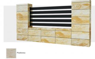 Murek betonowy Bloczek ogrodzeniowy STYROBUD FINI 500x200x200mm  Kolor Piaskowy