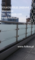 Oklejamy balkony Warszawa- Folie matowe zewnetrzne na szyby balkonowe * OKLEJAMY   SZKLANY  BALKON *