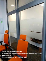 Oklejanie balkonów, okien, witryn , drzwi, scianek biurowych Warszawa Białołęka Tarchomin, Nowodwory, Odkryta -Folkos folie