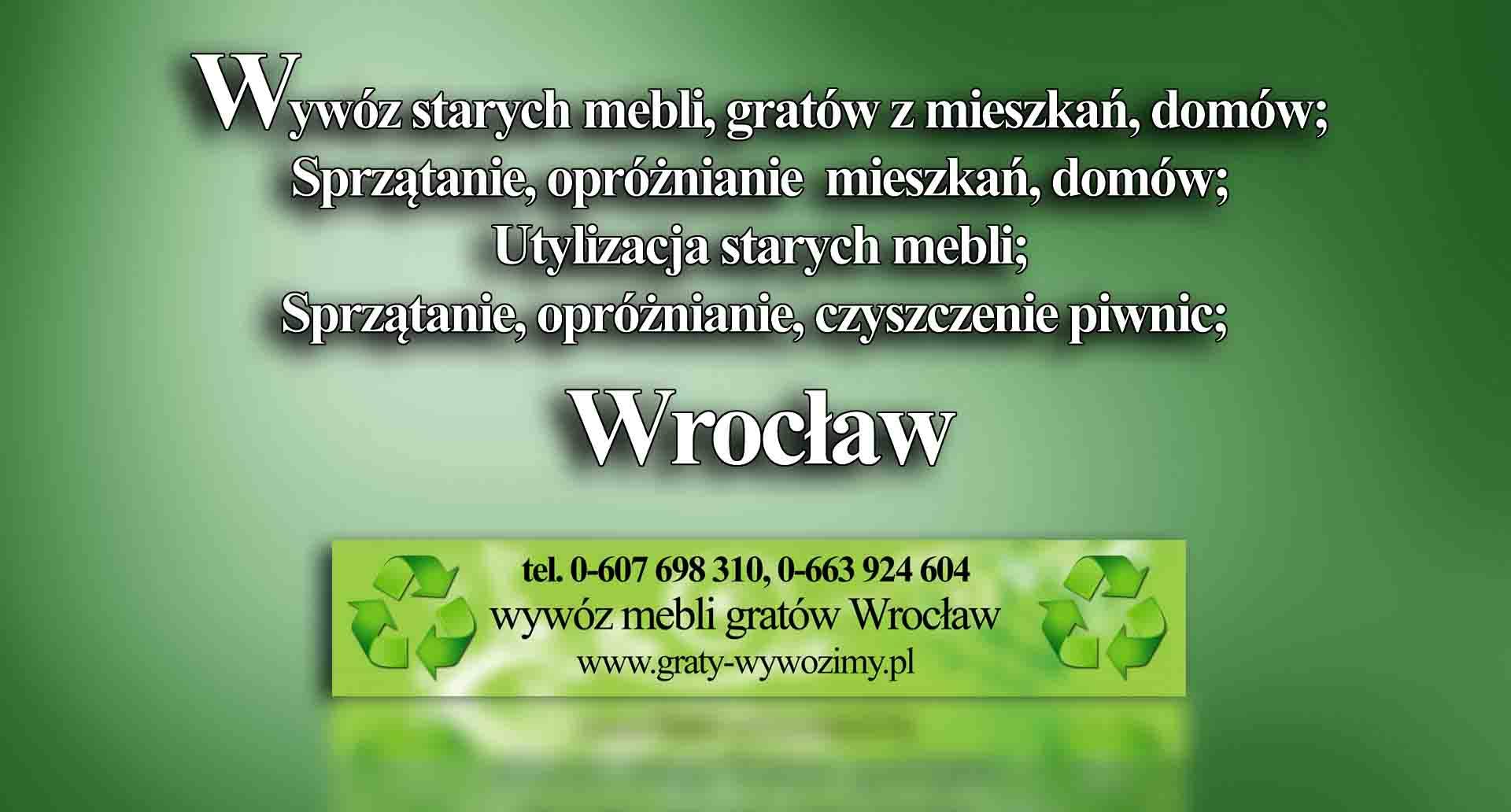 Wywóz mebli Wrocław,wywóz starych mebli Wrocław,utylizacja mebli Wrocław