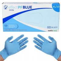 Rękawice Nitrylowe bezpudrowe niebieskie 100szt XL/10