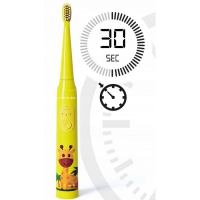 Szczoteczka soniczna dla dzieci  3+ U-SMILER 3-tryby, wydajna bateria 600mAh + 4 końcówki - żółta